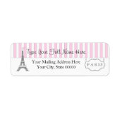 Pink | White Paris Eiffel Tower Name (Vorne)