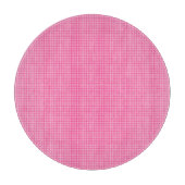 Pink-White Pastel Gingham-ROUND CUTTING BOARD Schneidebrett (Vorderseite)