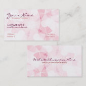 Pink White Pattern Business Card Visitenkarte (Vorne/Hinten)