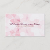 Pink White Pattern Business Card Visitenkarte (Rückseite)