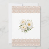 Pink White Peony Blue Hydrangea Brautparty Einladung (Rückseite)