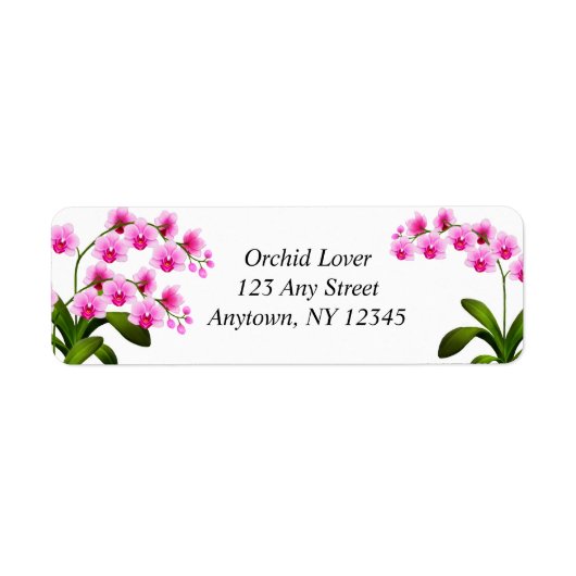 Pink White Phalaenopsis Orchid Blume Labels (Vorne)