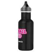 Pink White Pickleball Squad Group mit Namen Edelstahlflasche (Rechts)