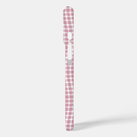Pink White Plaid Checker Seamless Pattern Case-Mate iPhone Hülle (Rückseite / Links)