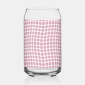 Pink White Plaid Checker Seamless Pattern Dosenglas (Rechts)