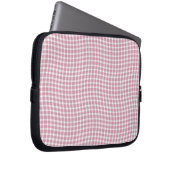 Pink White Plaid Checker Seamless Pattern Laptopschutzhülle (Vorne Rechts)