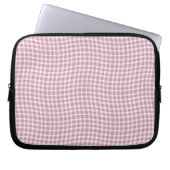 Pink White Plaid Checker Seamless Pattern Laptopschutzhülle (Vorderseite)