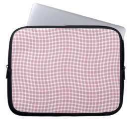 Pink White Plaid Checker Seamless Pattern Laptopschutzhülle