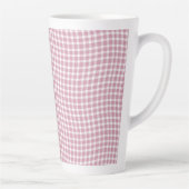 Pink White Plaid Checker Seamless Pattern Milchtasse (Rechts)