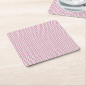 Pink White Plaid Checker Seamless Pattern Rechteckiger Pappuntersetzer (angewinkelt)