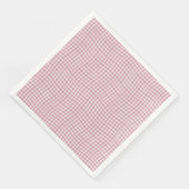 Pink White Plaid Checker Seamless Pattern Serviette (Ecke)