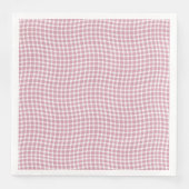 Pink White Plaid Checker Seamless Pattern Serviette (Vorderseite)