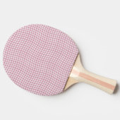 Pink White Plaid Checker Seamless Pattern Tischtennis Schläger (Seitenansicht)
