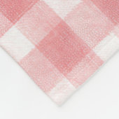 Pink White Plaid Stripes Fleecedecke (Ecke)