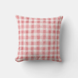 Pink White Plaid Stripes Kissen