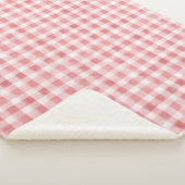 Pink White Plaid Stripes Sherpadecke (3/4)