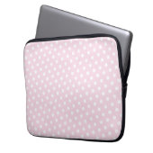 Pink & White Polka Dock Laptop-Sieb Laptopschutzhülle (Vorderseite Links)