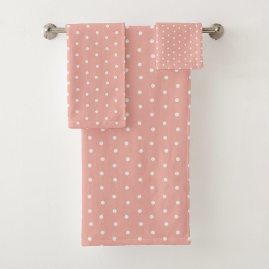Pink & White Polka Dot Baby Towel Set (Insitu)