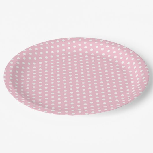 Pink White Polka Dot Paper Teller (Schrägansicht)