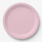 Pink White Polka Dot Paper Teller (Vorderseite)