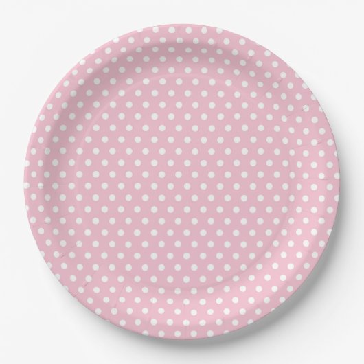 Pink White Polka Dot Paper Teller (Vorderseite)