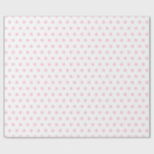 Pink White Polka Dot Wrapping Paper Geschenkpapier (Flach)