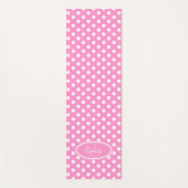 Pink white polka dot yogmat yogamatte (Vorderseite)