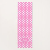 Pink white polka dot yogmat yogamatte (Rückseite)