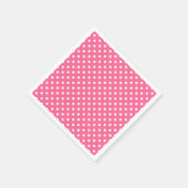 Pink White Polka Dots Design Serviette (Ecke)
