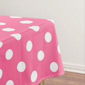 Pink White Polka Dots Design Tischdecke (Beispiel)