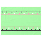 Pink White Polka Dots Green Tischdecke (Vorderseite (Horizontal))