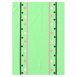 Pink White Polka Dots Green Tischdecke