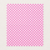 Pink & White Polka Dots Potluck Dish Rezeptionskar Visitenkarten (Innenseite Aufgefaltet)