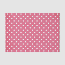 PINK & WHITE POLKA DOTS SEIDENPAPIER