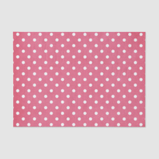 PINK & WHITE POLKA DOTS SEIDENPAPIER