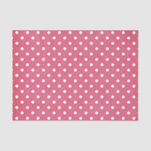 PINK & WHITE POLKA DOTS SEIDENPAPIER (Vorderseite)