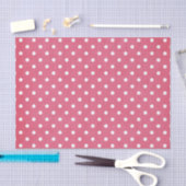PINK & WHITE POLKA DOTS SEIDENPAPIER (Handwerk)