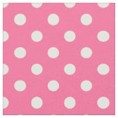 Pink White Polka Dots Textil Stoff (Nahaufnahme)