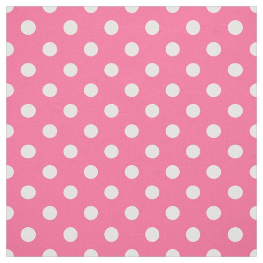Pink White Polka Dots Textil Stoff (Muster)