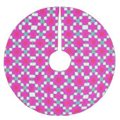 Pink & White Polyester Weihnachtsbaumdecke (Vorderseite)