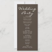Pink & White Pumpkins Fall Brown Wedding Program (Rückseite)