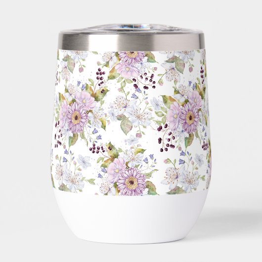 Pink White Purple Watercolor Wildflower (Vorderseite)