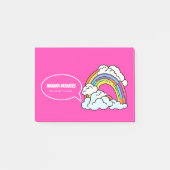 Pink White Rainbow Illustrative Preschool-Lehrer Post-it Klebezettel (Vorderseite)