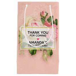 Pink & White Rose Bouquet Vielen Dank Kleine Geschenktüte