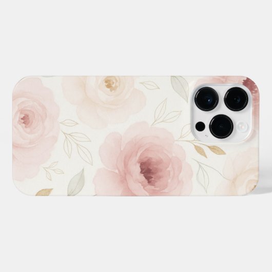 Pink & White Rose Phone Case – Floral Protective  iPhone Hülle (Rückseite (Horizontal))