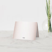 Pink White Rose Watercolor Greenery Wedding Dankeskarte (Rückseite)