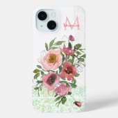 Pink white Roses Case-Mate iPhone Hülle (Rückseite)