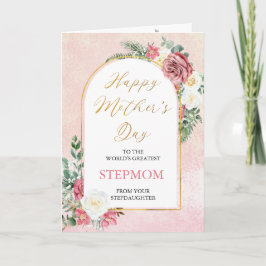 Pink White Roses Orchid Happy Mother Day Stepama Karte