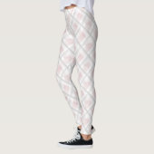 Pink White Silver Glitzer Squares Leggings (Links)
