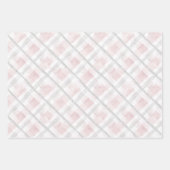 Pink White Silver Glitzer Squares Wedding Geschenkpapier Set (Vorderseite)
